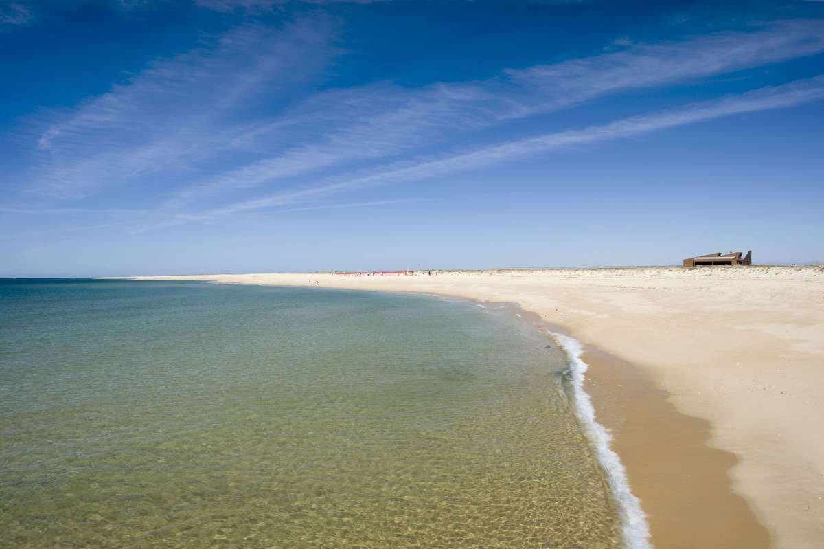 Shell' Beach at Deserta Island in Faro Algarve